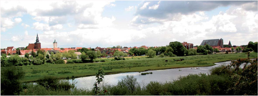 Skyline von Verden an der Aller